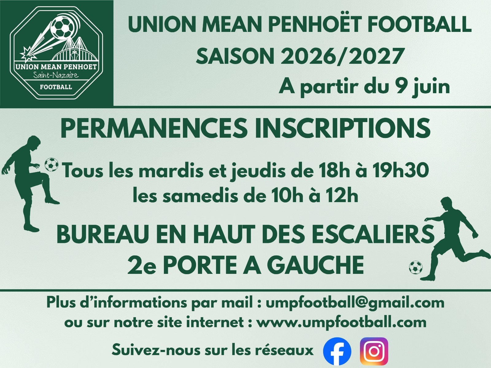 INSCRIPTION SAISON 2026-2027