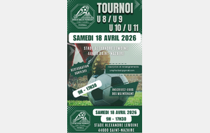 Organisation Tournoi U8-U9 et U10-U11