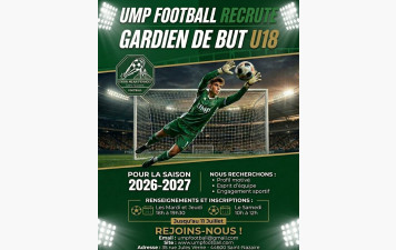 Recherche gardien U18